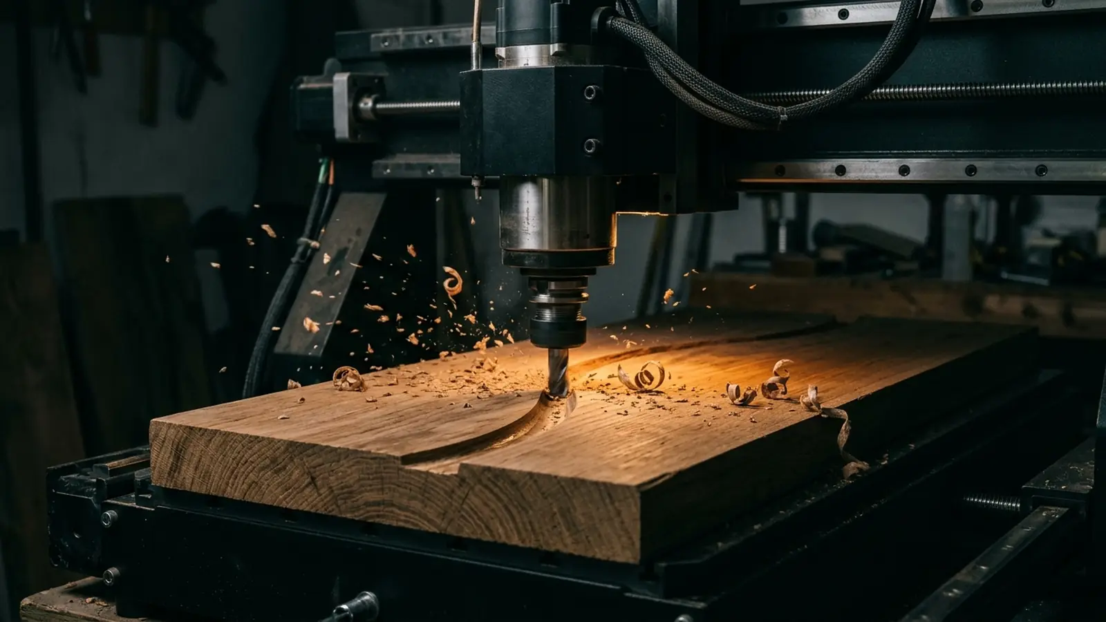 CNC frézování duralového dílu 6061-T6 podle jednoliniové DXF R12 dráhy s kompenzací poloměru nástroje